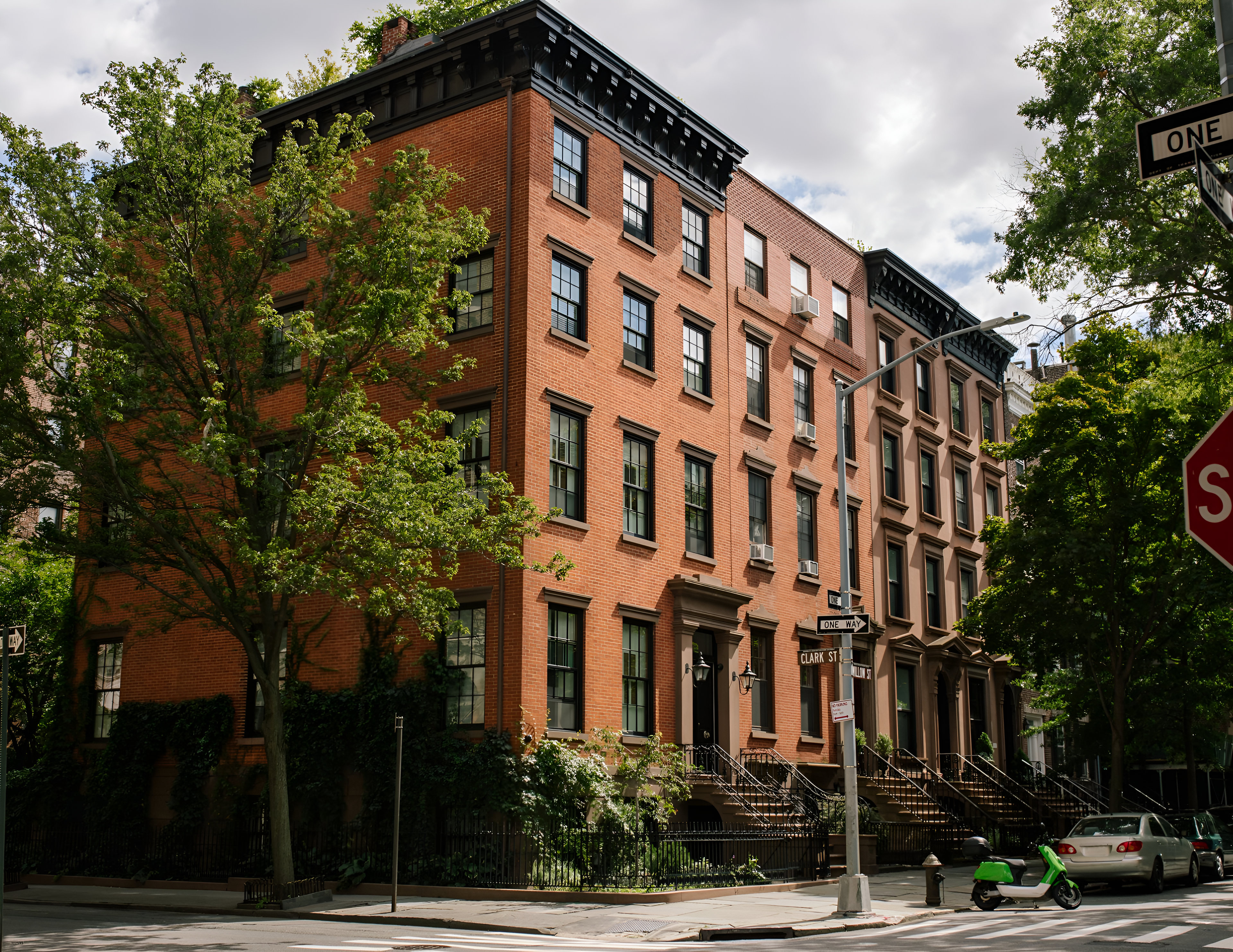 Brownstone block in Brooklyn