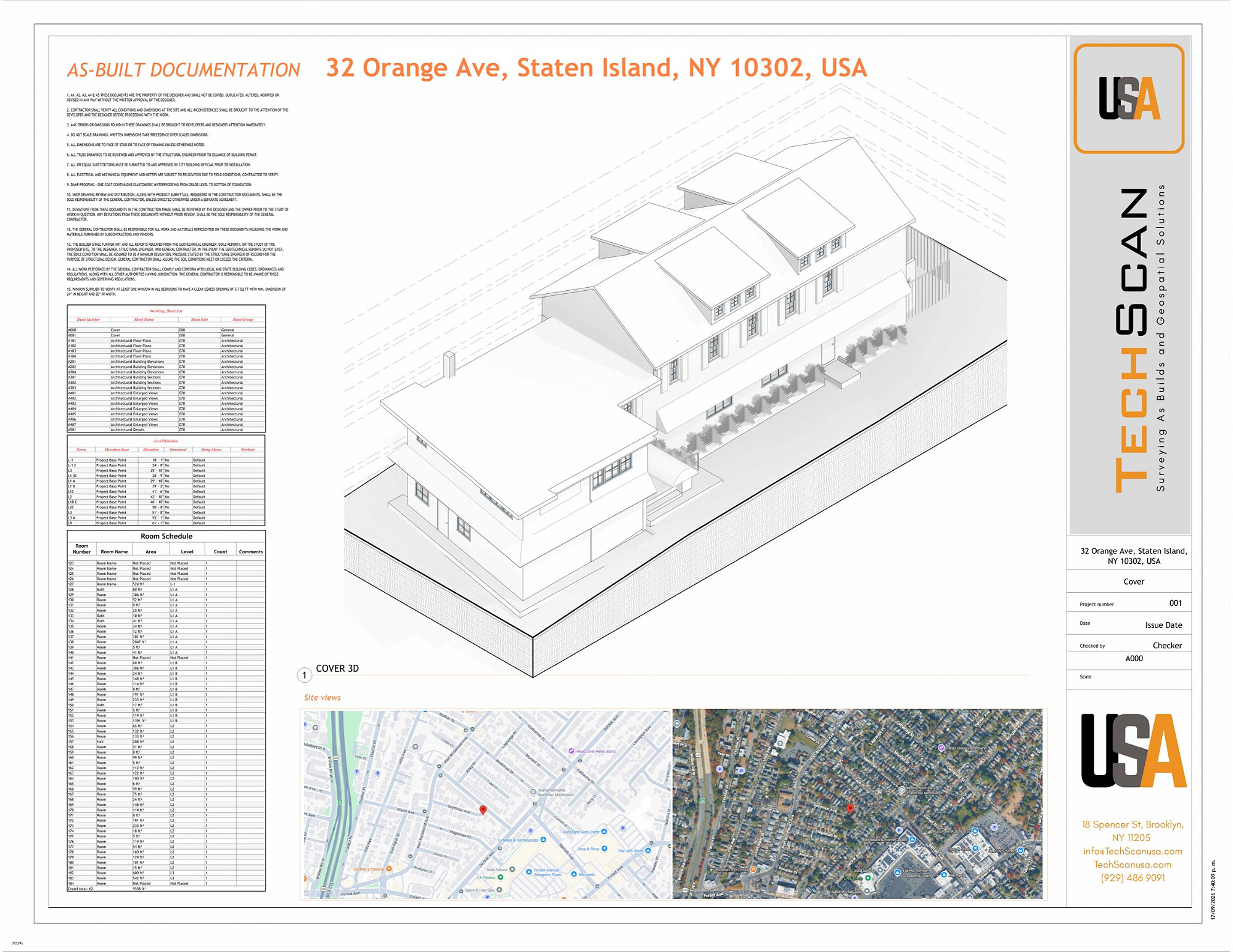 Cover sheet, 32 Orange Avenue, Staten Island